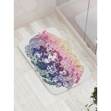 Celtic Floral Fairy Girl Bath Mat