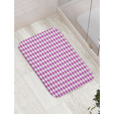 Tartan Inspired Squares Bath Mat