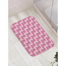 Monochrome Short Stripes Bath Mat