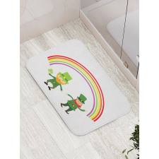 Leprechauns Under a Rainbow Bath Mat