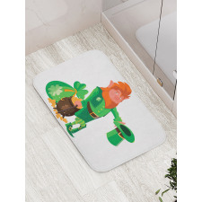 Happy St Patrick's Leprechaun Bath Mat