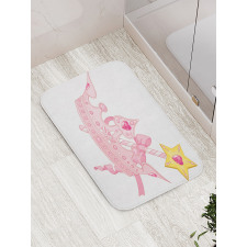 Crown and Magic Wand Bath Mat