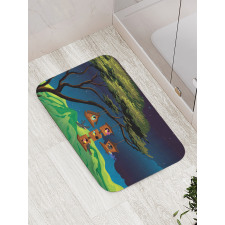 Fly Animals Nest Cartoon Bath Mat