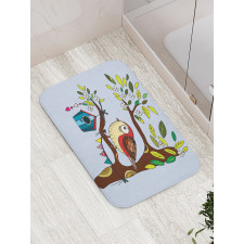 Flying Animal Tree Art Bath Mat