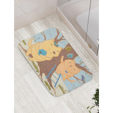 Couple Bears Tree Bath Mat