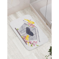 Heart Floral Nest Bath Mat