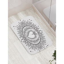 Sun with Heart Art Bath Mat