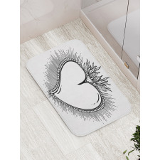 Heart with Rays Bath Mat