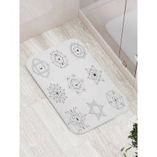 Line Shaped Geometry Bath Mat