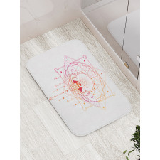 Geometrical Abstract Moth Bath Mat