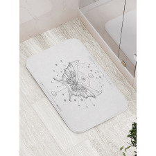 Muted Tones Boho Butterfly Bath Mat