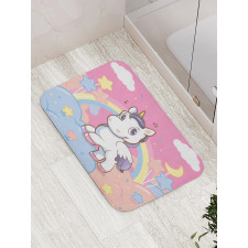 Rainbow Music Notes Bath Mat