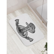 Monochrome Anchor Bath Mat