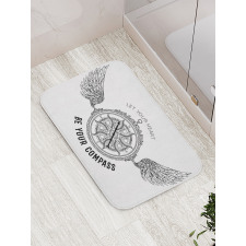 Antique Compass Bath Mat