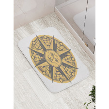 Sun Compass Art Bath Mat