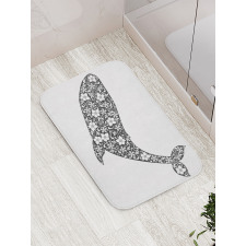 Zentangle Whale Bath Mat