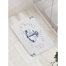 Monochrome Sketch Bath Mat