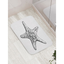 Starfish Sketch Bath Mat