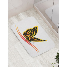 Delicate Spring Moth Art Bath Mat