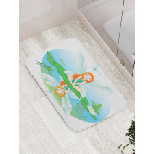 Fairy on Water Lily Leaf Bath Mat