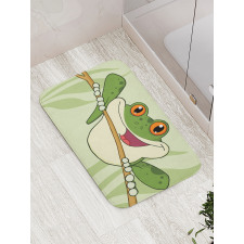 Happy Amphibian in Jungle Bath Mat