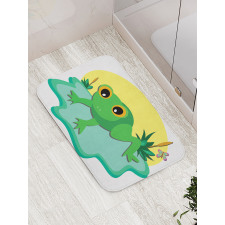 Animal and Butterfly on Pond Bath Mat