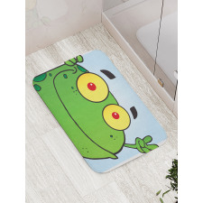 Whimsical Animal Peace Sign Bath Mat