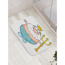 Funny Cartoon Angry King Bath Mat