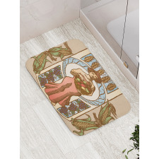 Harvest Woman with Corns Bath Mat