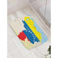 Colorful Detailed Map Bath Mat