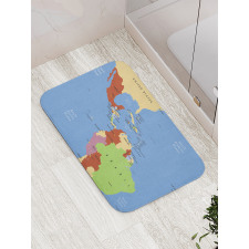 South North Pacific Ocean Bath Mat