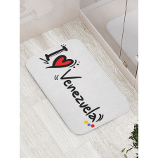 I Love Venezuela Wording Bath Mat