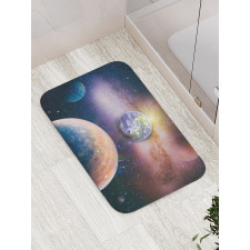 Panoramic Galaxy Scene Bath Mat