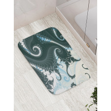 Fractal Motif with Swirls Bath Mat