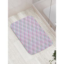 Colorful Square Checkered Bath Mat