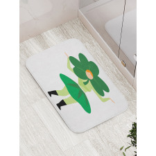 Lucky Clover Hat Bath Mat