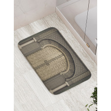 Aged Gate Geometric Bath Mat