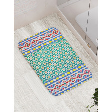 Colorful Mosaic Wall Bath Mat