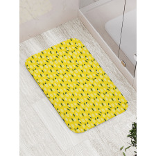 Fresh Citrus in Summer Tones Bath Mat