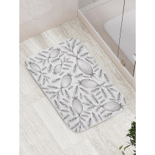 Monochrome Vintage Sketch Bath Mat