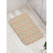 Abstract Trees and Roads Bath Mat