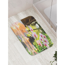 Spa with Candles Orchids Bath Mat