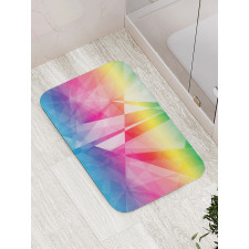 Mosaic Rainbow Geometric Art Bath Mat