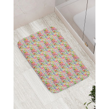 Energetic ABC Silhouettes Bath Mat