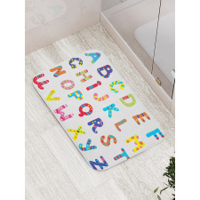 Funny Colorful Letters Bath Mat