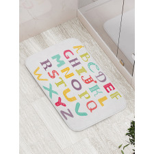 Colorful Education Content Bath Mat