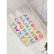 Watercolor Educational Bath Mat