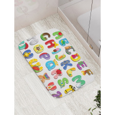 Happy Educational Letters Bath Mat