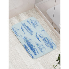 Wildlife Shark Boat Bath Mat