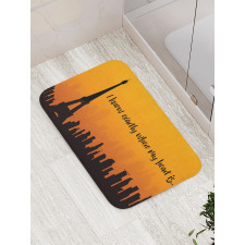 City Skyline Lettering Bath Mat